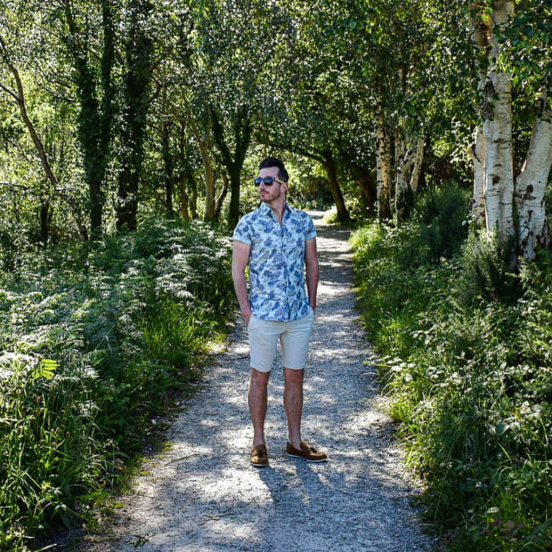 Summer style floral shirt and shorts