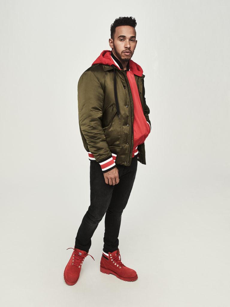 TommyXLewis Lewis Hamilton Green Bomber Jacket 