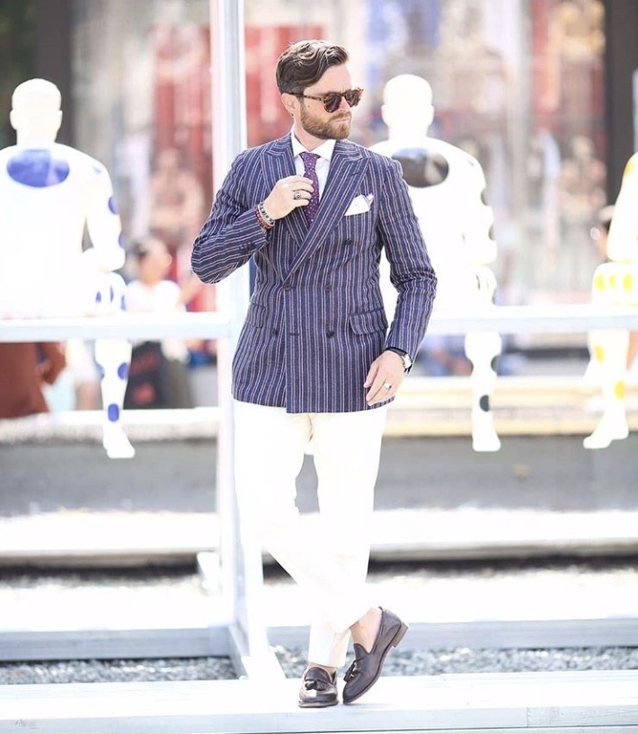 Pitti Uomo Striped Blazer